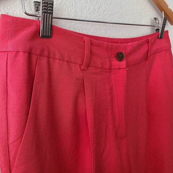LOFT US Womens Size 8 Salmon Orange Red Tapered Leg Pants Lightweight NEW - Picture 2 of 12